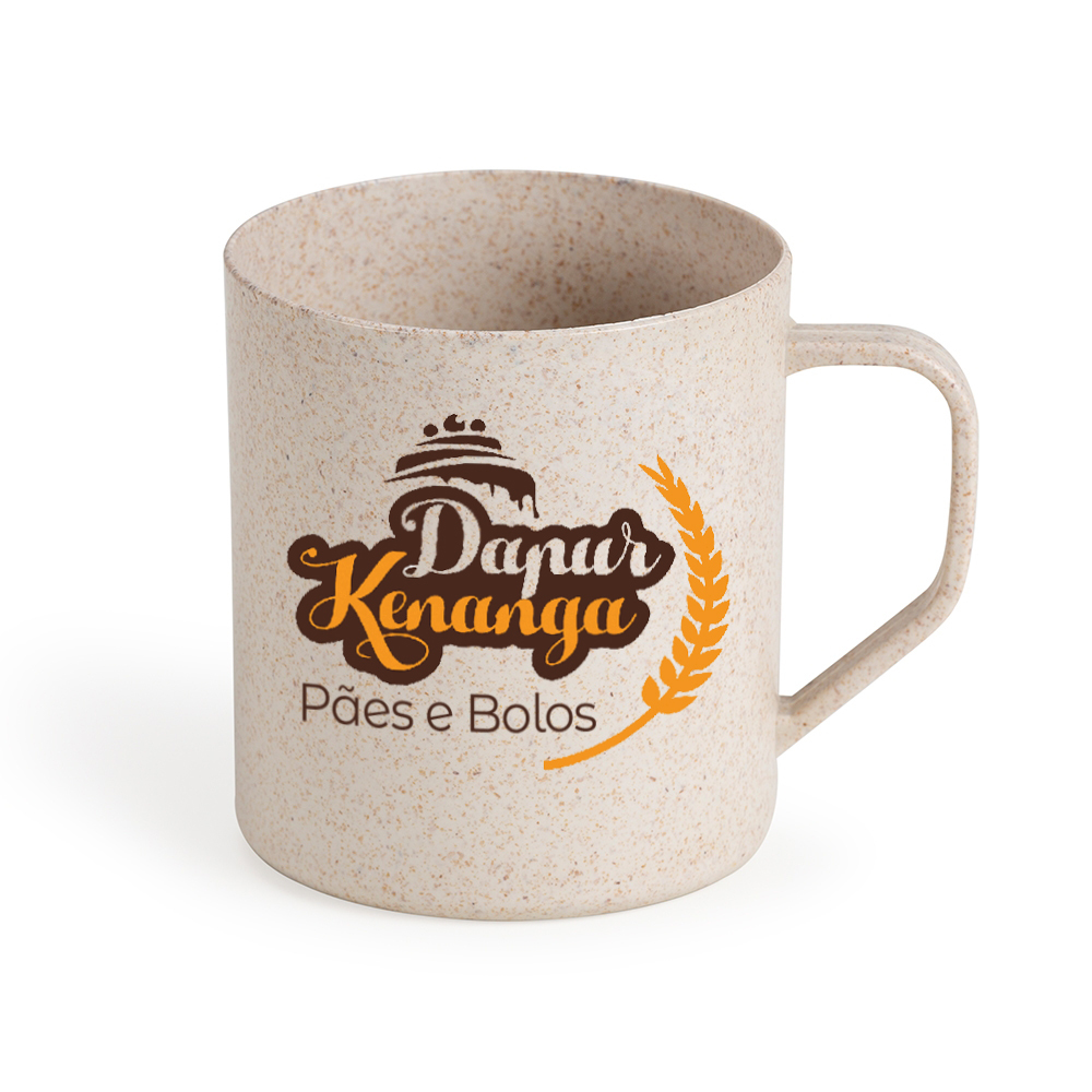 Caneca Fibra de Arroz 400ml Personalizada-14508 Caneca Fibra de Arroz 400ml Personalizada-14508