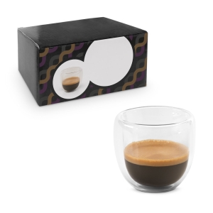 Kit Café com 2 copos em vidro Personalizado