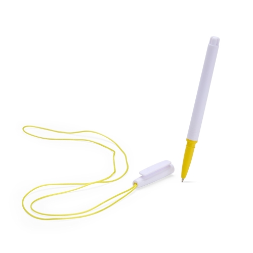 Caneta Plástica com Cordão -01092