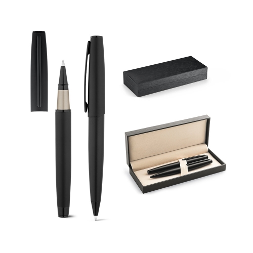 Conjunto de roller e esferográfica em metal Personalizada-51842