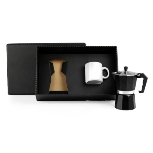 Kit Café com Cafeteira Italiana e Caneca Personalizda-KT-90230