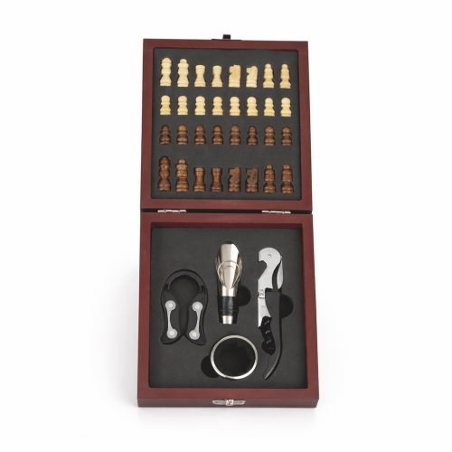 Kit Vinho Xadrez 4 Peças Personalizado-19125