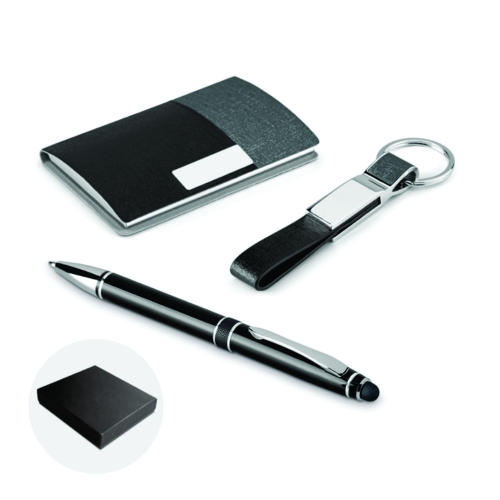 Kit de porta Cartões Chaveiro e Caneta Personalizado-93315