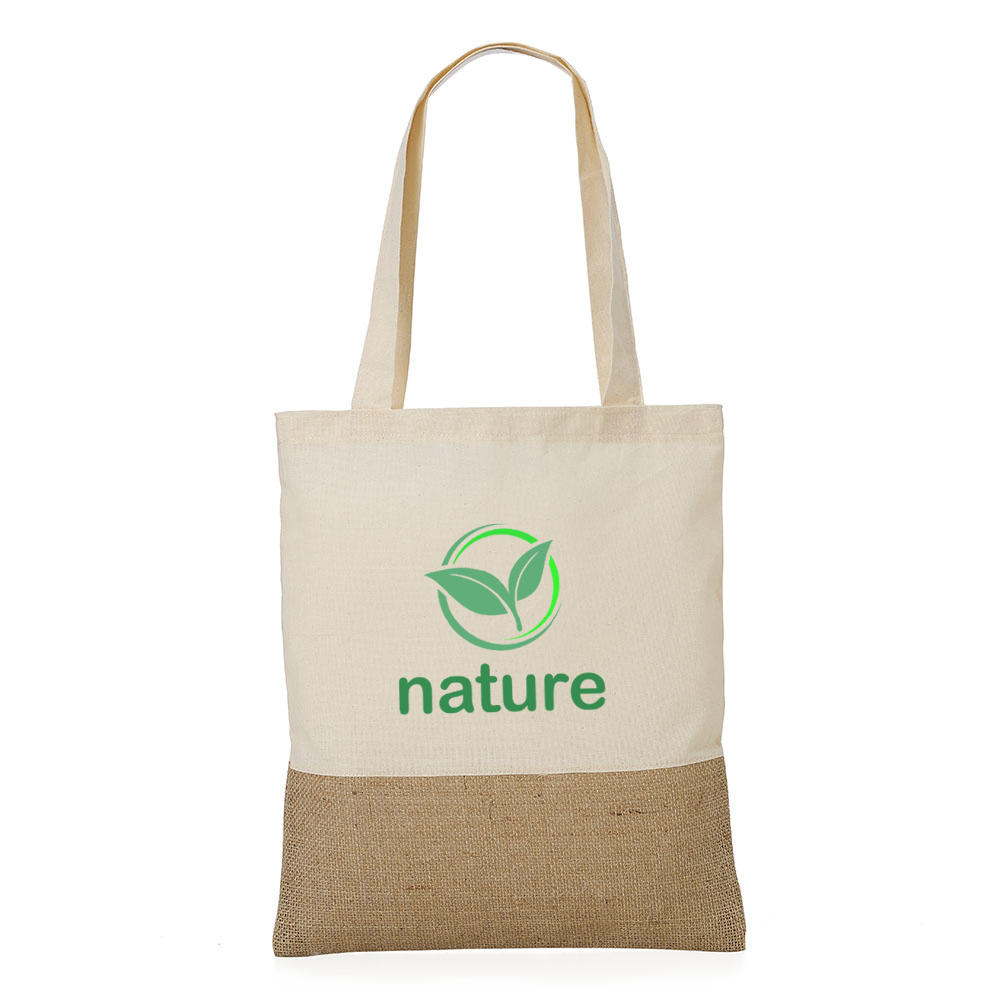 Sacola Ecológica em Algodão e Juta personalizada-14585