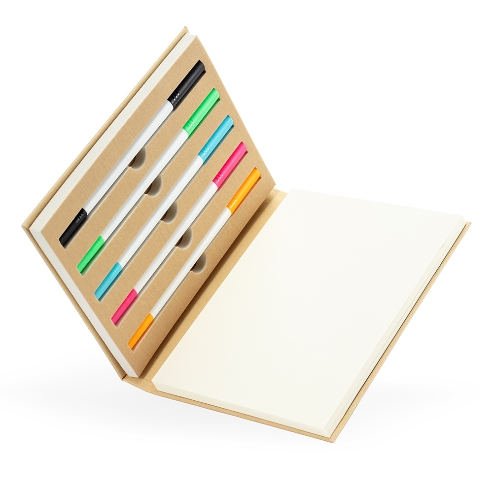Bloco de Anotações com Canetas Coloridas Personalizado