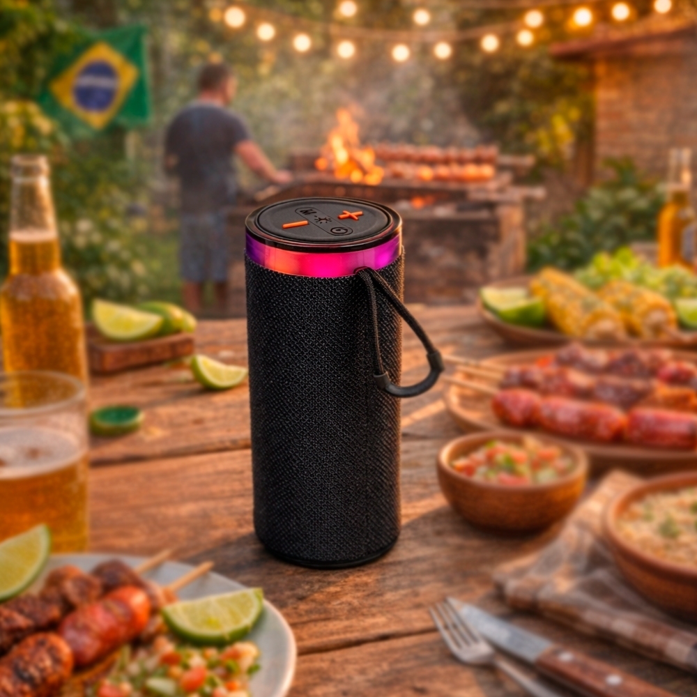 Caixa de Som Multimídia TWS com Luzes RGB Personalizada