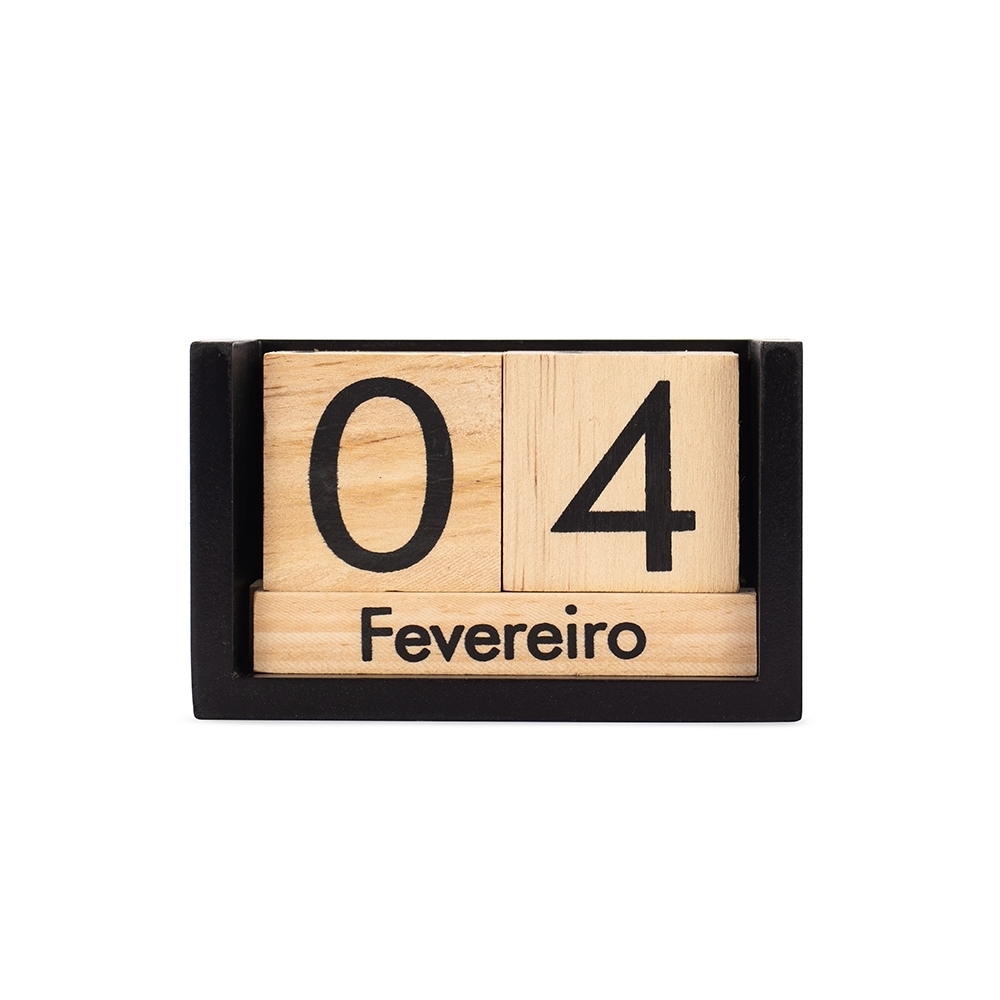 Calendário Permanente de Madeira 