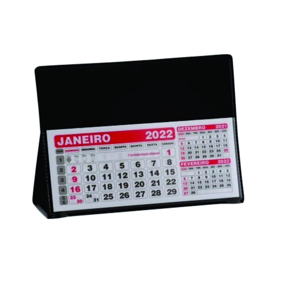 Calendário de mesa PRETO