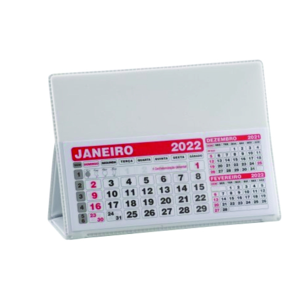 Calendário de mesa BRANCO-1233-BRA