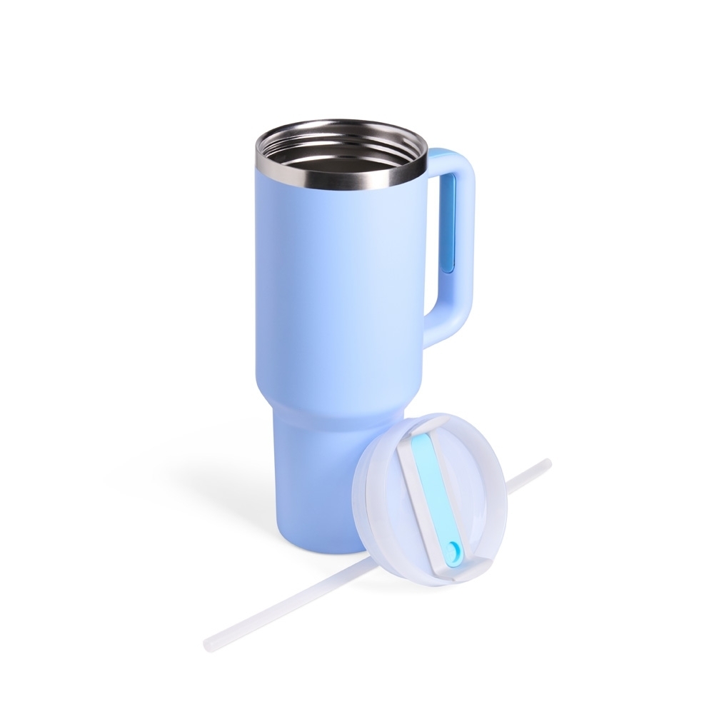 Caneca Térmica Com Canudo 1,2L