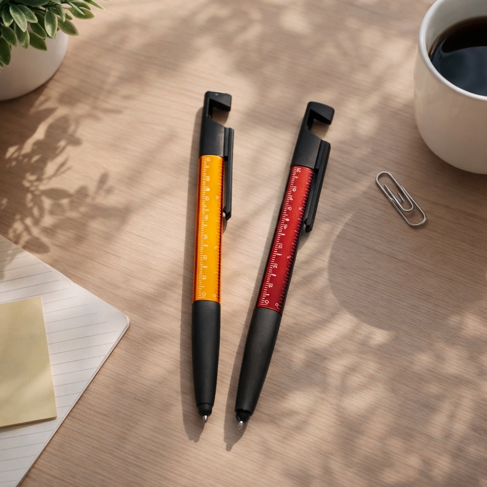 Caneta Plástica Multifunções Personalizada