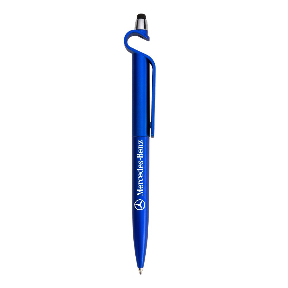 Caneta Plástica Touch com Suporte Personalizada-13499B