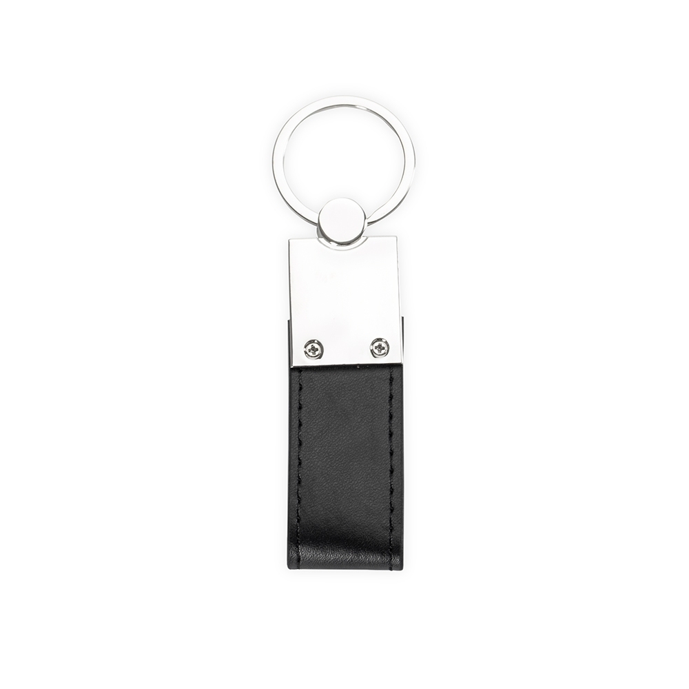 Chaveiro de Metal com Couro Personalizado