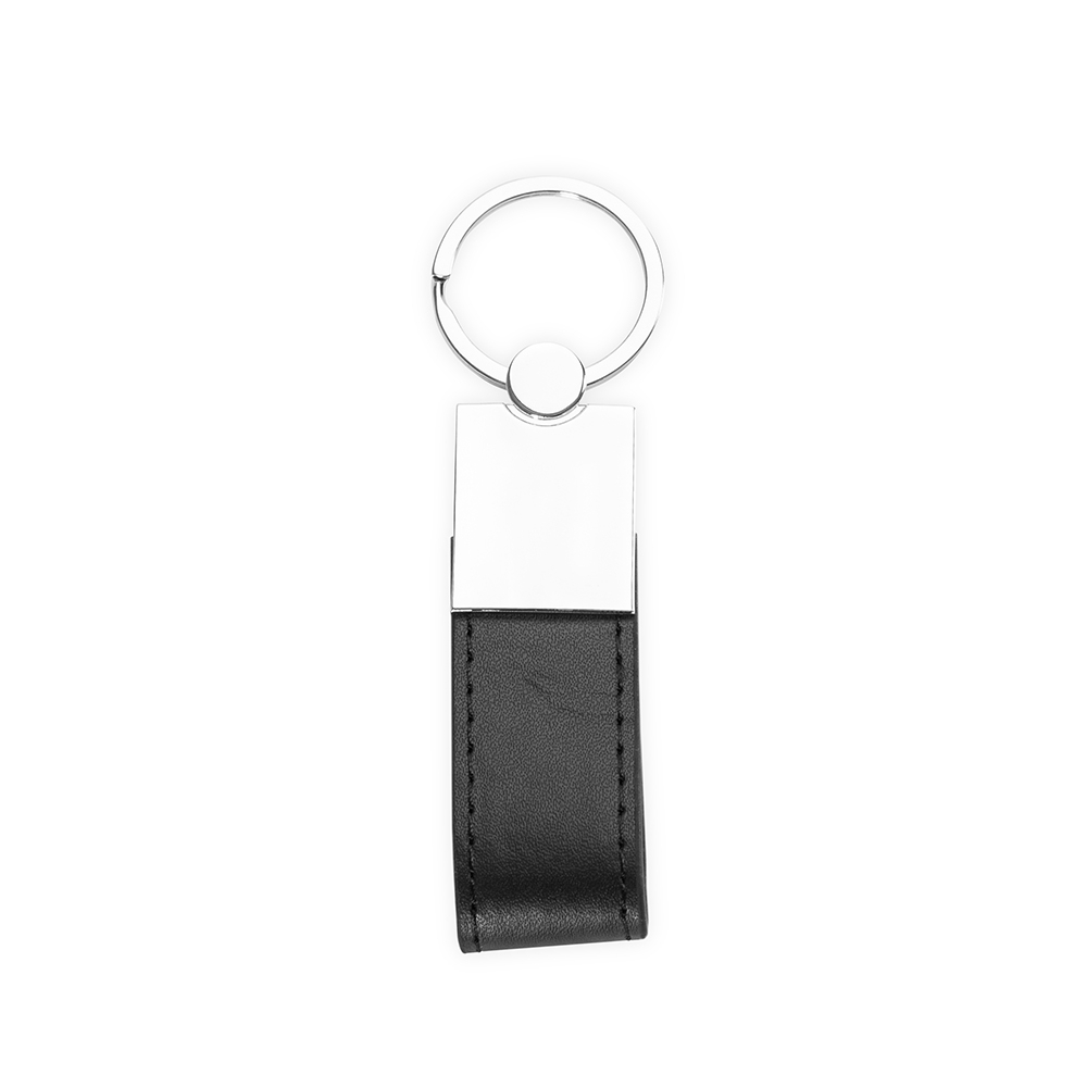 Chaveiro de Metal com Couro Personalizado