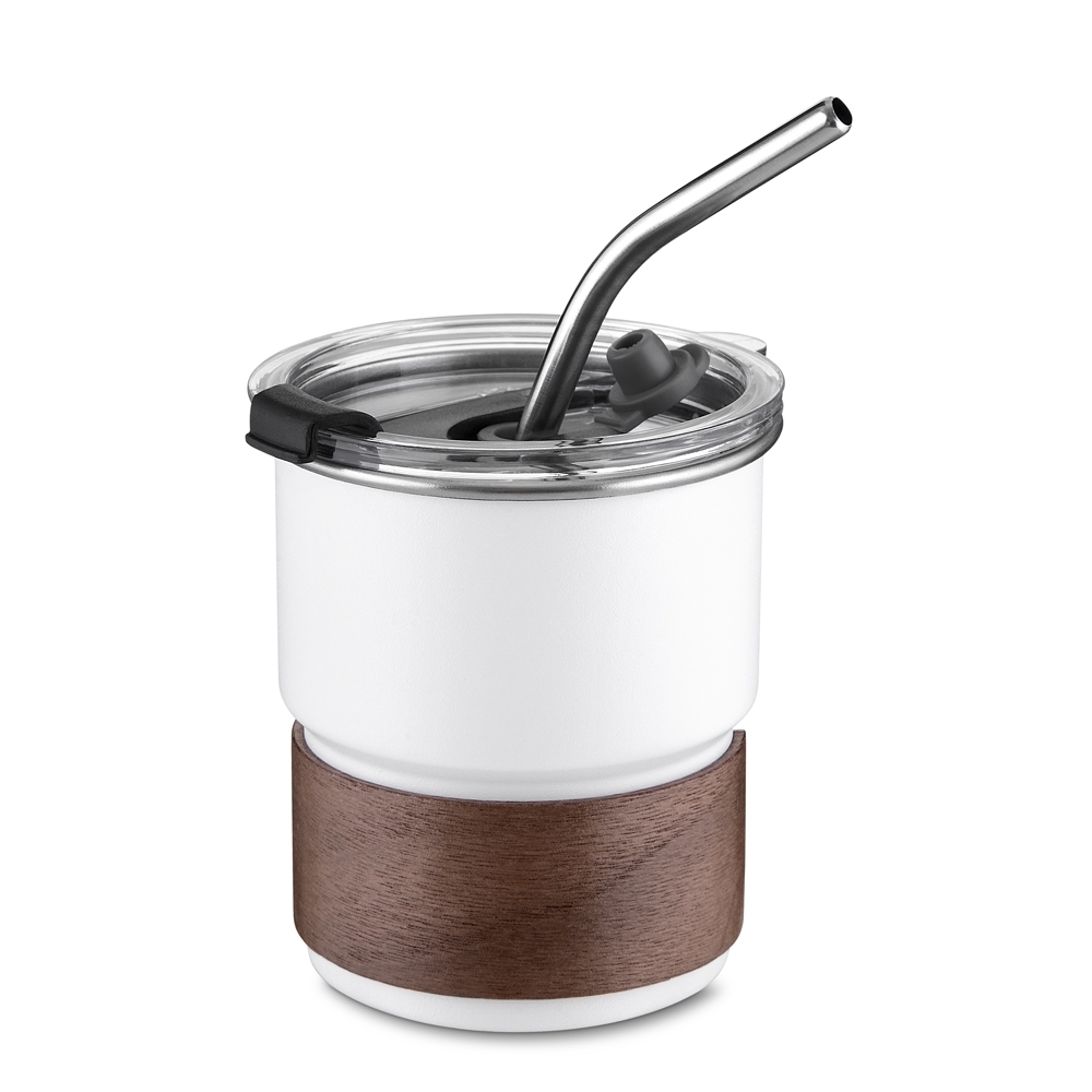 Copo Inox 250ml Personalizado com Tampa e Canudo-15356