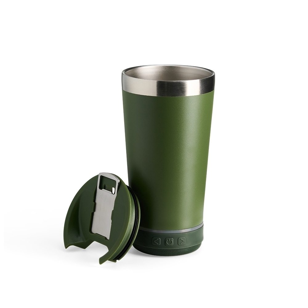 Copo Térmico 400ml com Caixa de Som Bluetooth