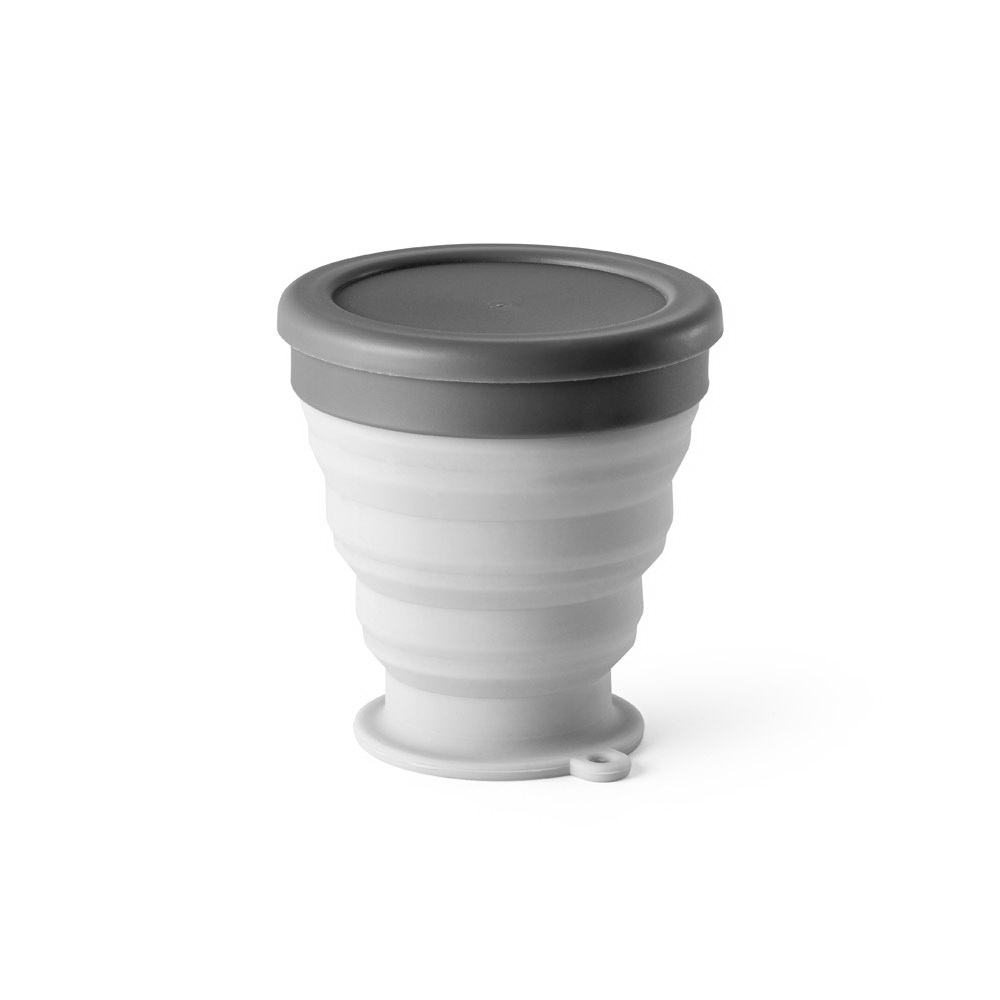 Copo de viagem dobrável 240 ml CINZA-94696-CIN