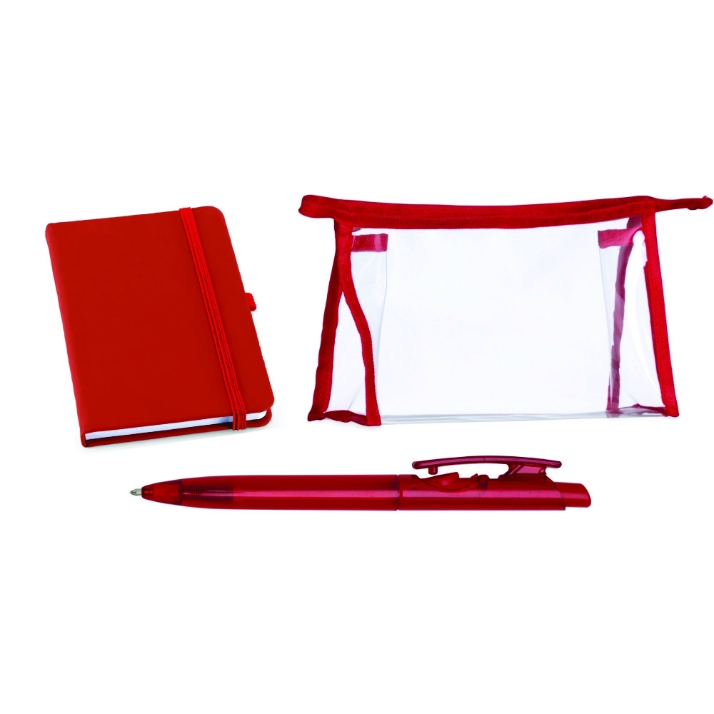 Estojo, caneta e moleskine personalizado-2092Kit