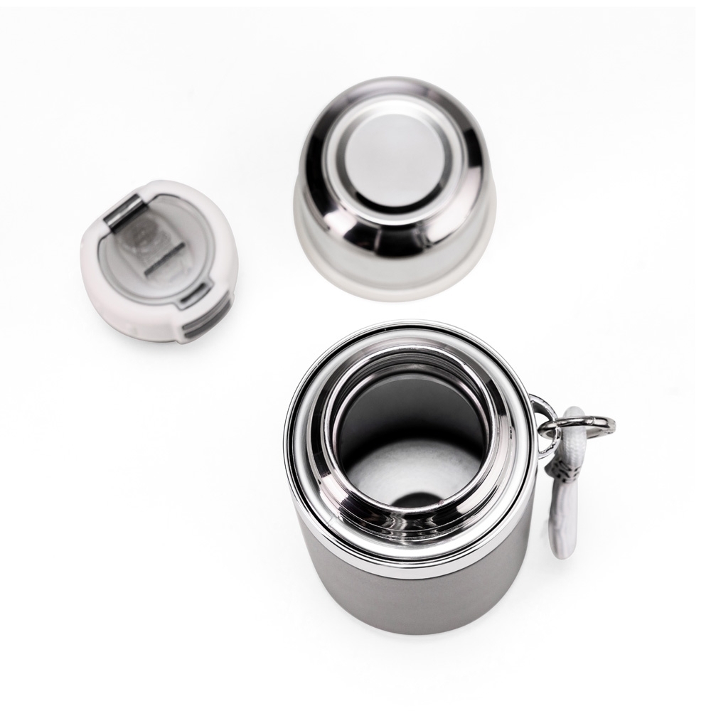 Garrafa Térmica 550ml Personalizada com Infusor, Canudo e Copo Rosqueável