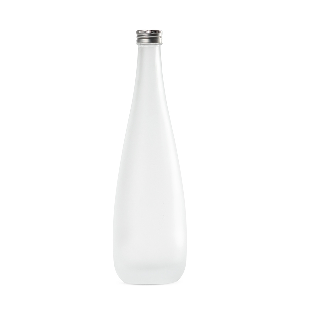 Garrafa de Vidro Fosca 550ml com Tampa em Alumínio 