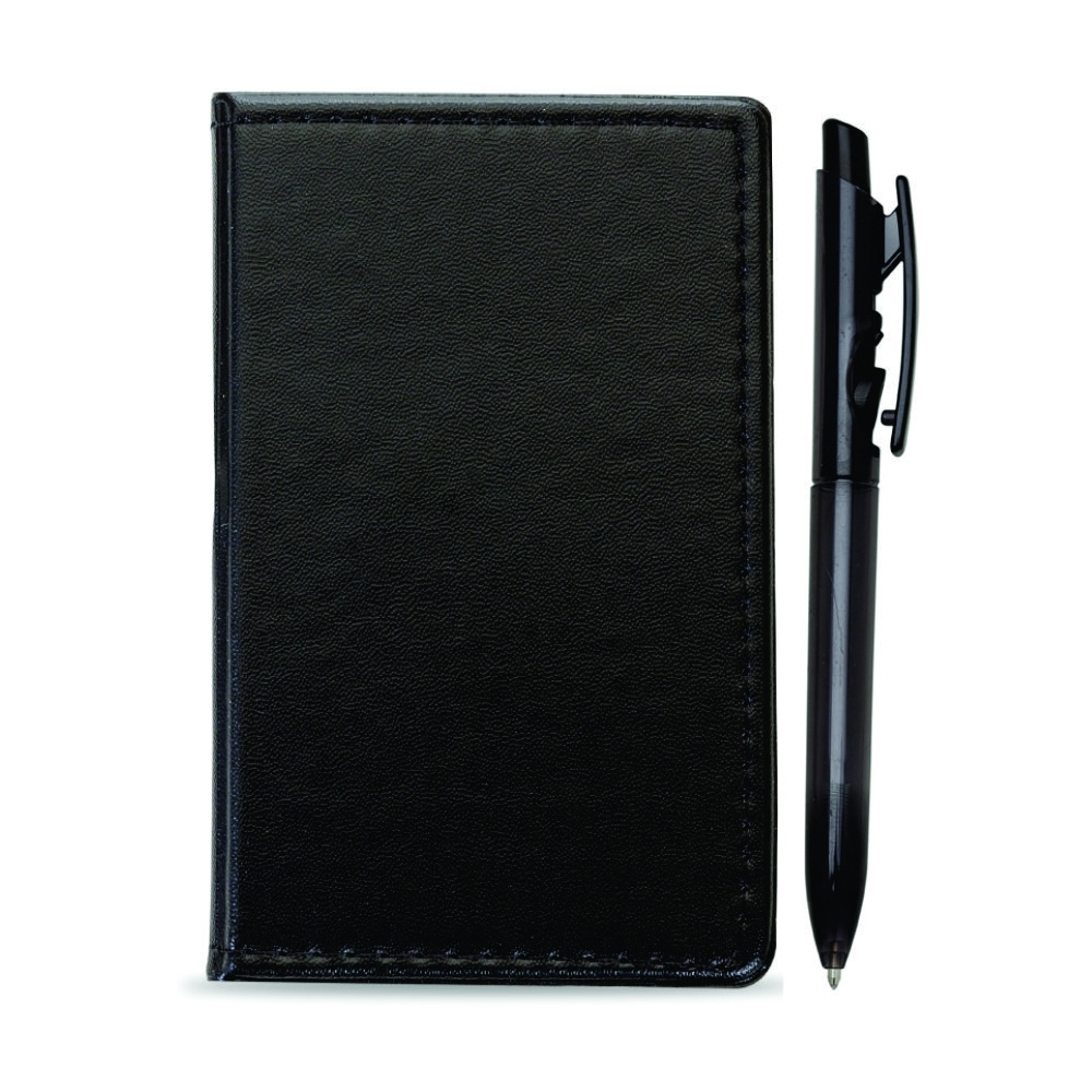 Kit Bloco de Anotações com Autoadesivos e Caneta PRETO-0191kit-PRE