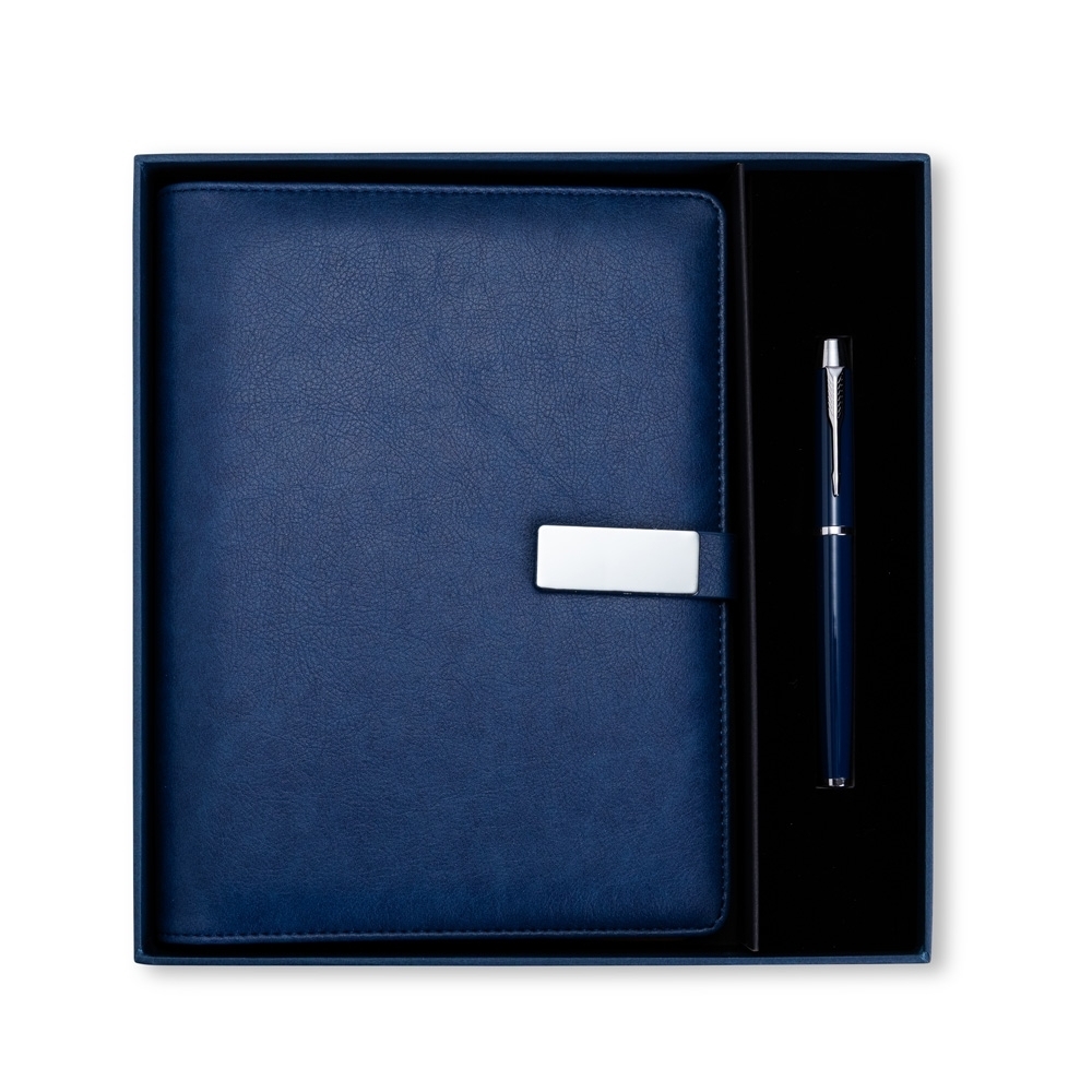 Kit Executivo Personalizado com Caderno Fichário e Caneta em Estojo Premium-19145