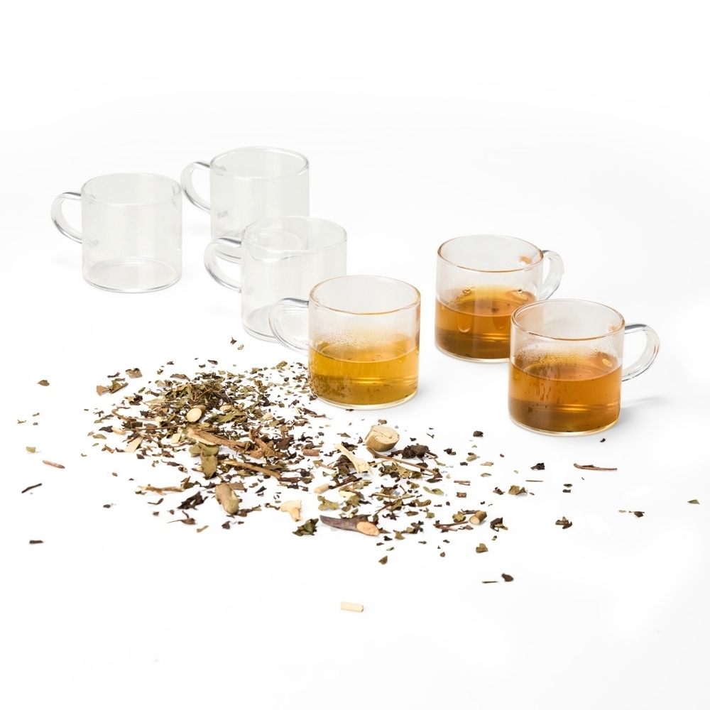 Kit Gourmet Xícaras de Vidro Borossilicato Caixa Customizada