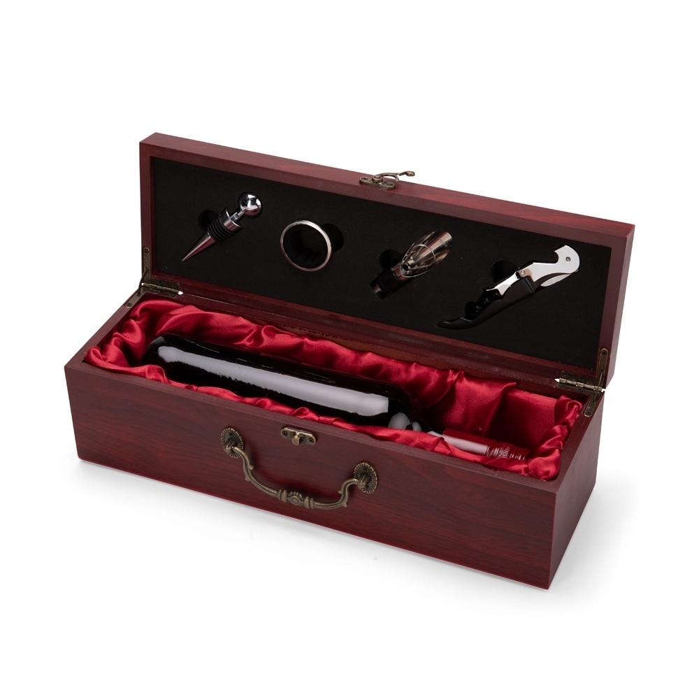 Kit Vinho 4 Peças com Estojo MDF-19123