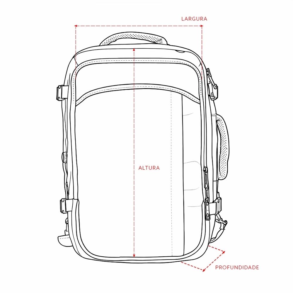 Mochila Expansível Nylon 29L Personalizada