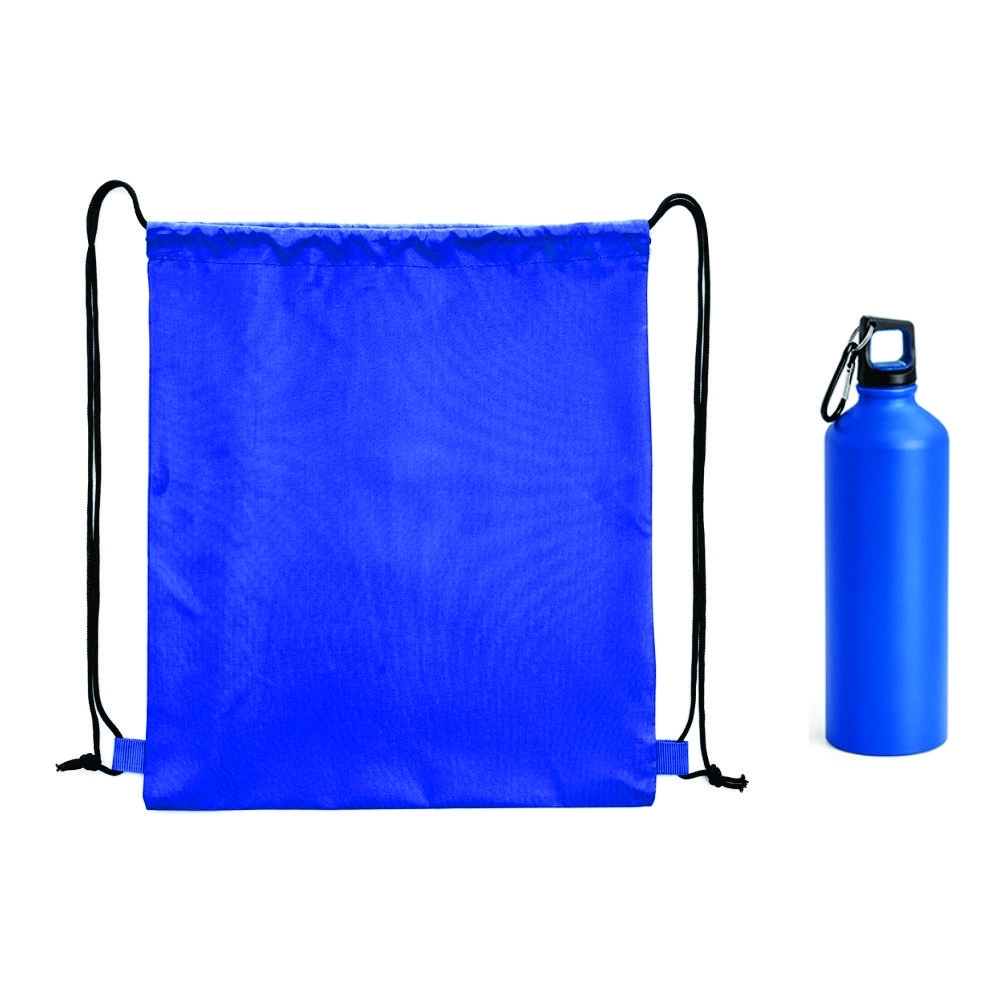 Mochila saco e Squeeze AZUL-94633kit-AZU
