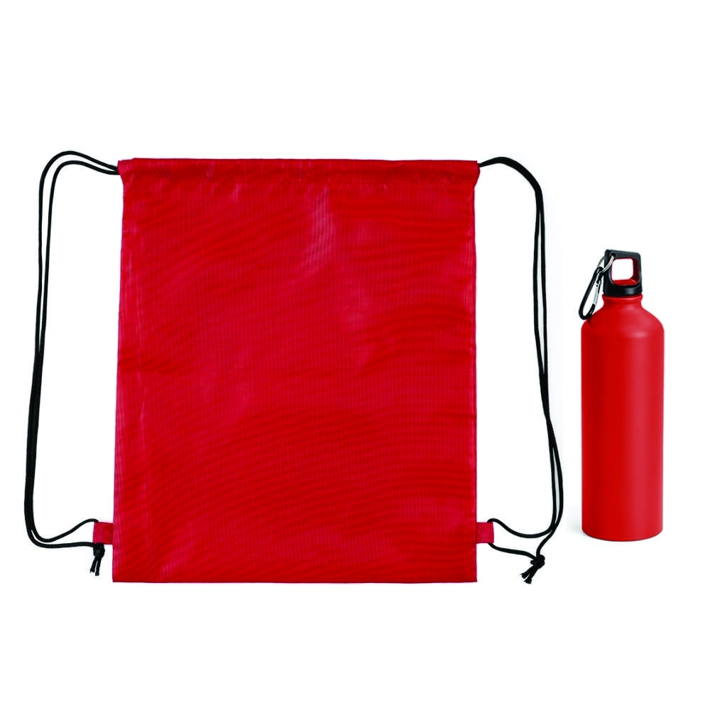 Mochila saco e Squeeze VERMELHO-94633kit-VM