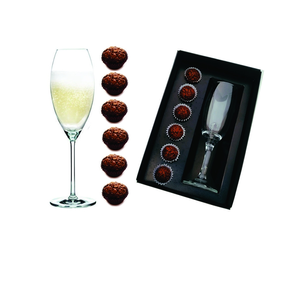 kit taça e Espumante e Brigadeiros gourmet TRANSPARENTE-11012kit-TRA