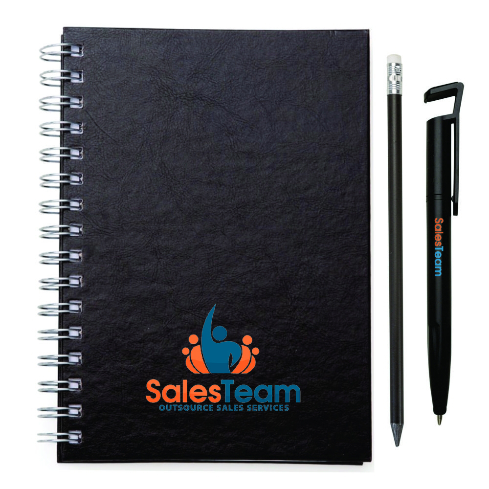 kit caderno, caneta e lápis  PRETO-kit0010-PRE