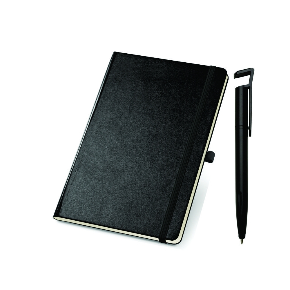 kit de caderno e caneta personalizados PRETO-Kit0020-PRE