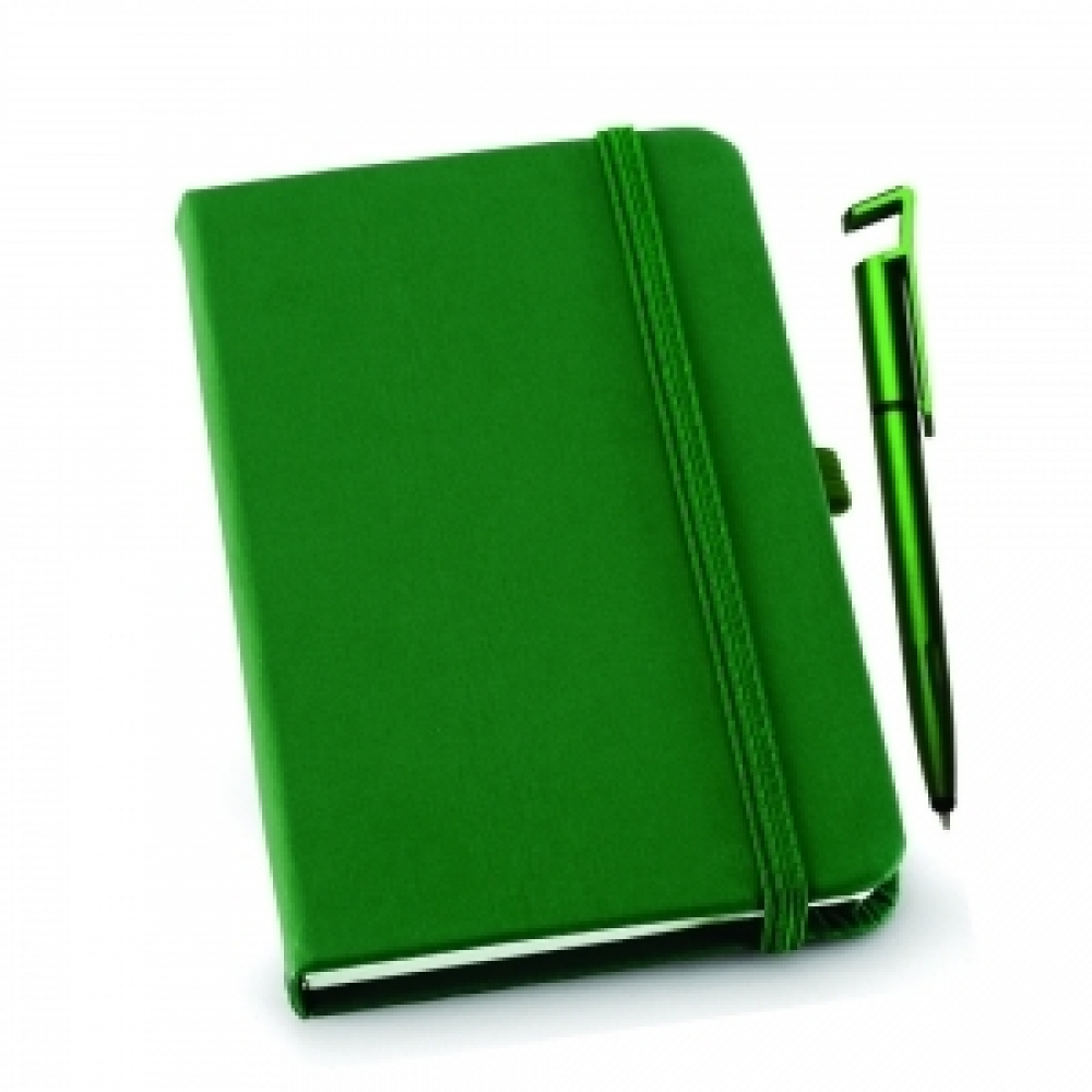 kit de caderno e caneta personalizados VERDE-1220kit-VD